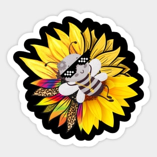 Bee on a Sunflower - Beeee Relaxed Sticker